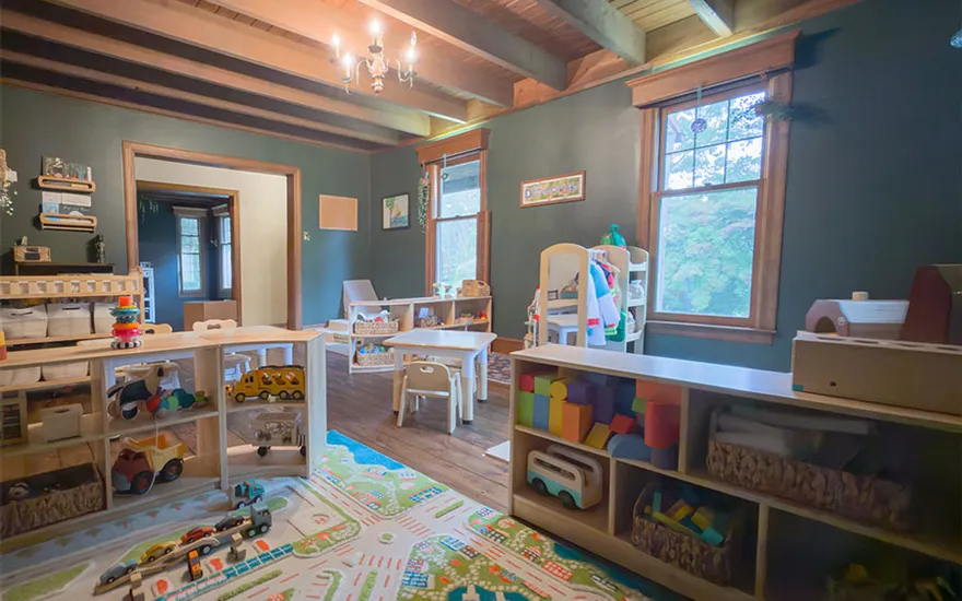 Our playroom set up for the day